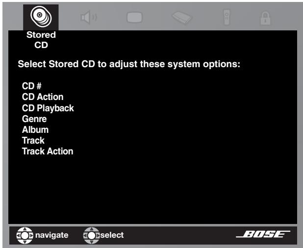 BOSE LIFESTYLE 48 - Stored CD data options - 1