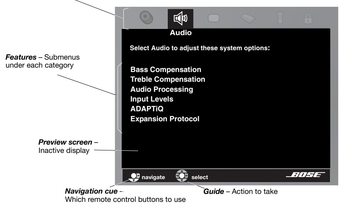BOSE LIFESTYLE 48 - How to see the System menu - 1