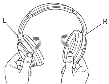 BOSE QUIETCOMFORT 2 - Comment plier les écouteurs afin de les ranger - 1
