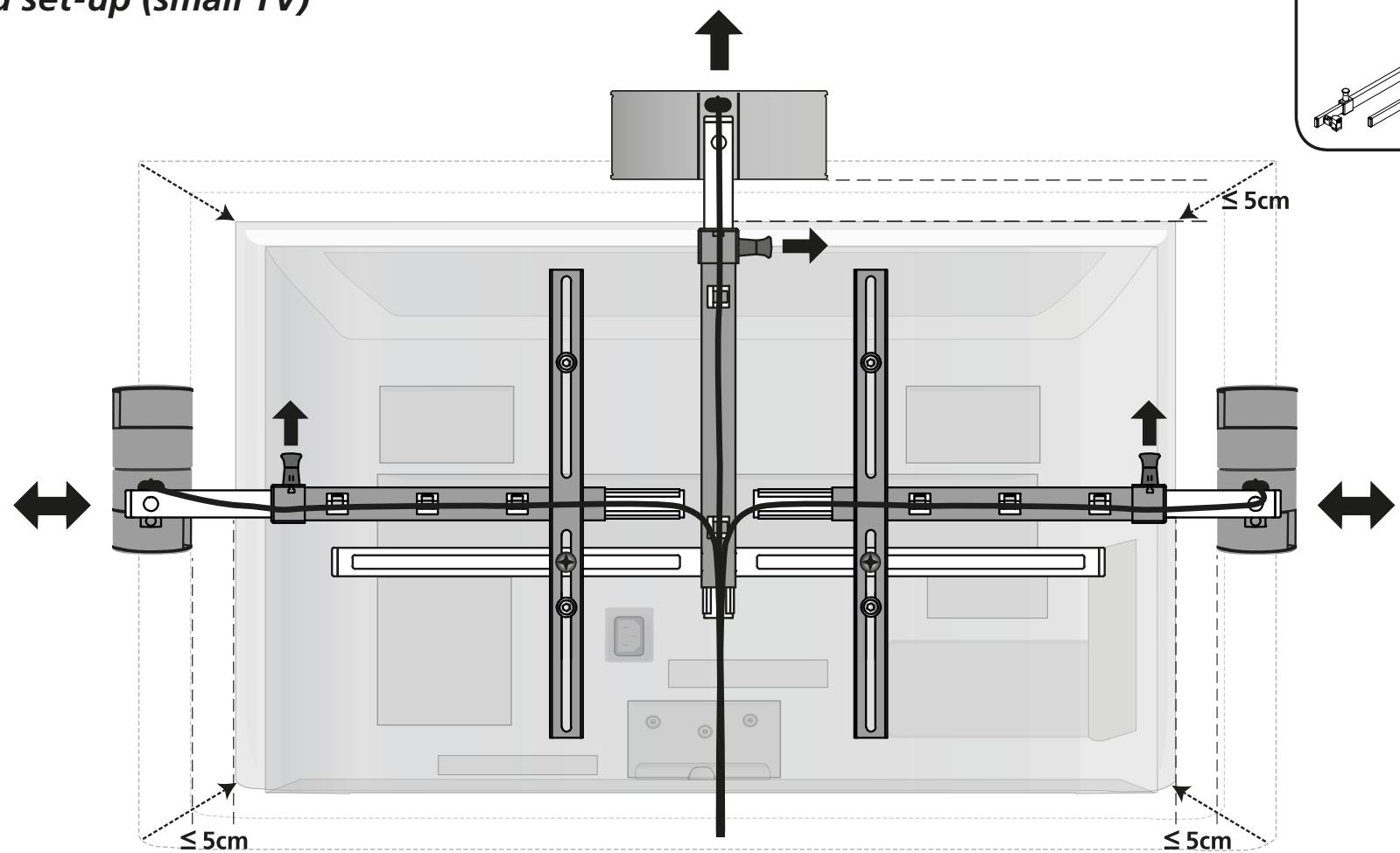 BOSE UBTV-20C - BOSE® centre speaker bracket for flatscreen TV - 1