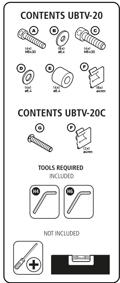 BOSE UBTV-20C - BOSE® centre speaker bracket for flatscreen TV - 2