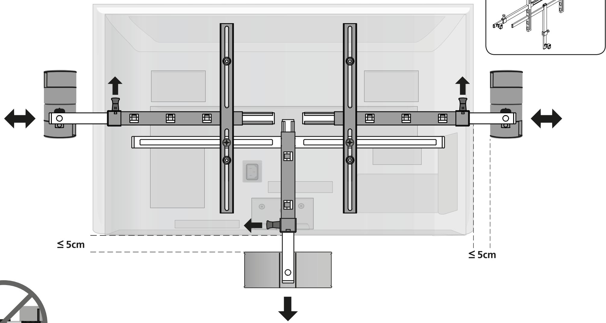 BOSE UBTV-20C - BOSE® centre speaker bracket for flatscreen TV - 1