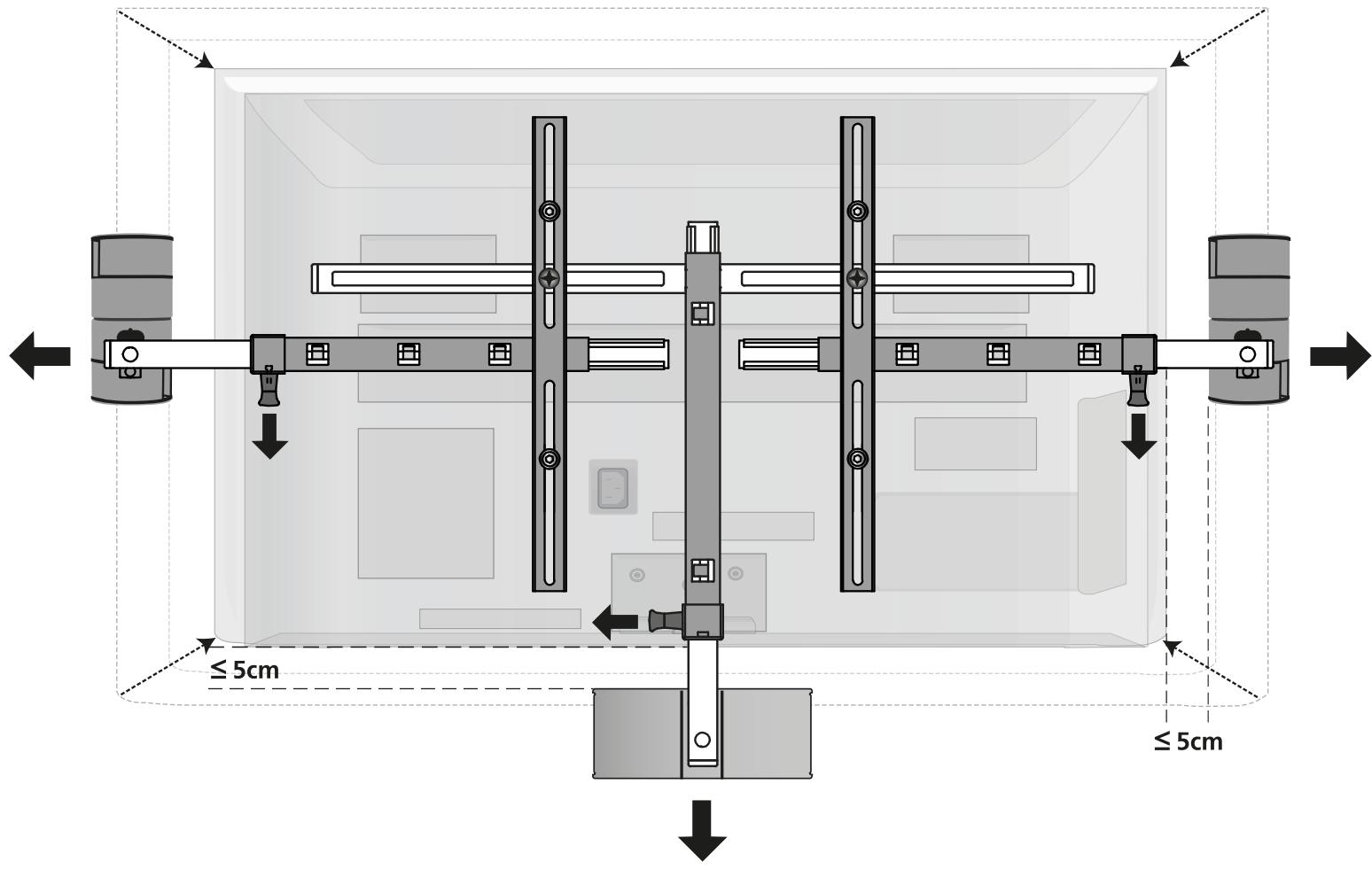 BOSE UBTV-20C - BOSE® centre speaker bracket for flatscreen TV - 3