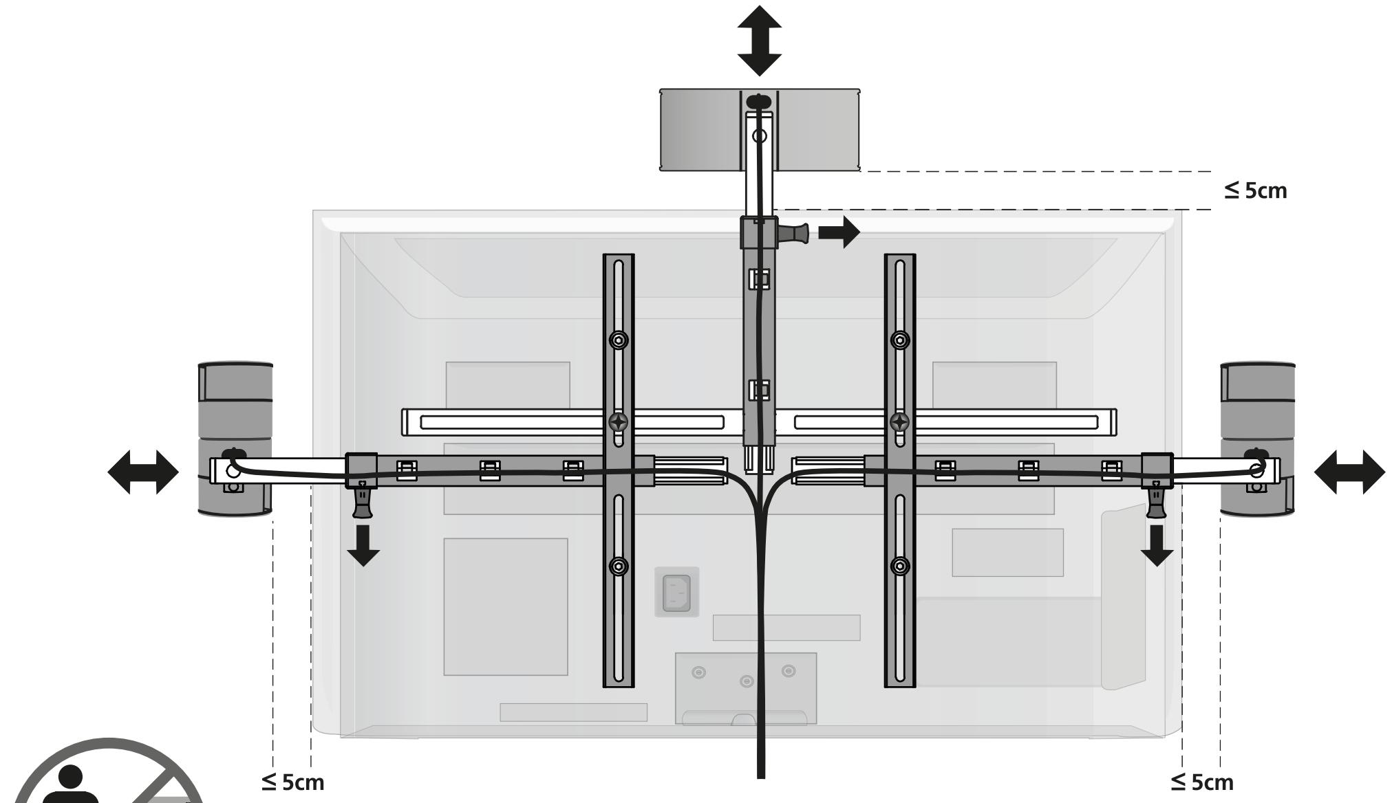BOSE UBTV-20C - BOSE® centre speaker bracket for flatscreen TV - 13