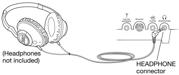 BOSE WAVE MUSIC SYSTEM SOUNDLINK - Using headphones - 1