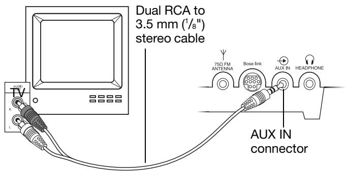 BOSE WAVE MUSIC SYSTEM SOUNDLINK - To connect an audio device, such as your TV, to your Wave® music system: - 3
