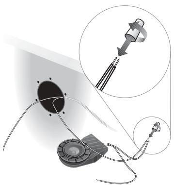BOSE 131 - Installation des enceintes par l'avant de la cloison - 10
