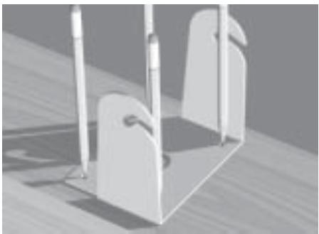 BOSE 251 - Installation des supports sur le parapet d'une terrasse ou sur une table - 2