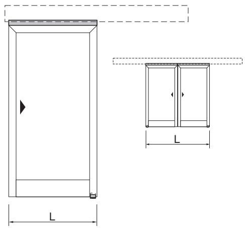 CAME CORSA 1 - Vantail/vantaux avec chassis sans profile de guidage inferieur - 1