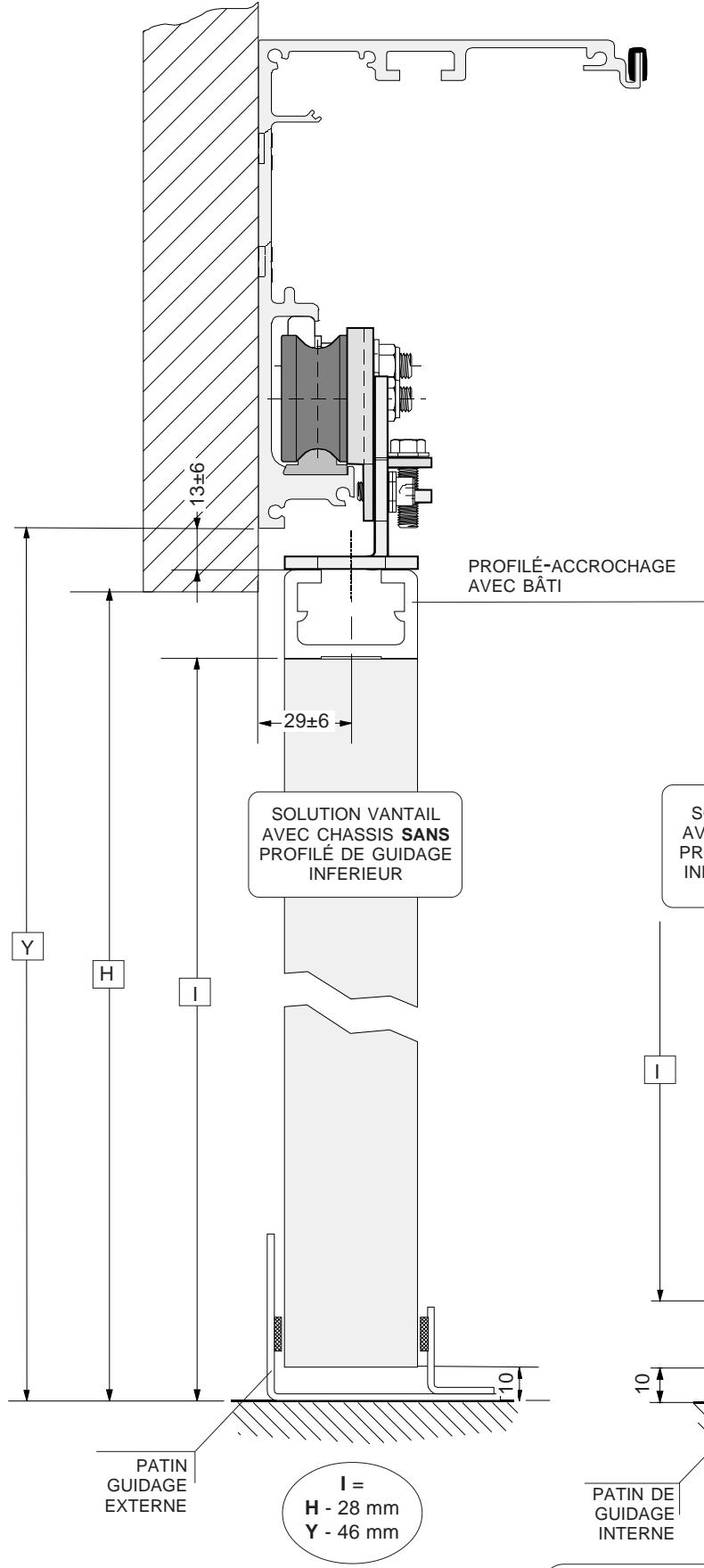 CAME CORSA 2 - SCHEMAS VANTAUX AVEC CHASSIS - 1