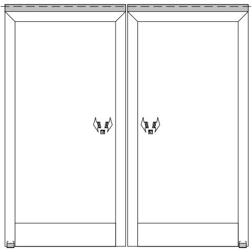 CAME CORSA 2 - VANTAIL/VANTAUX AVEC CHASSIS SANS PROFILE DE GUIDAGE INFERIEUR - 2