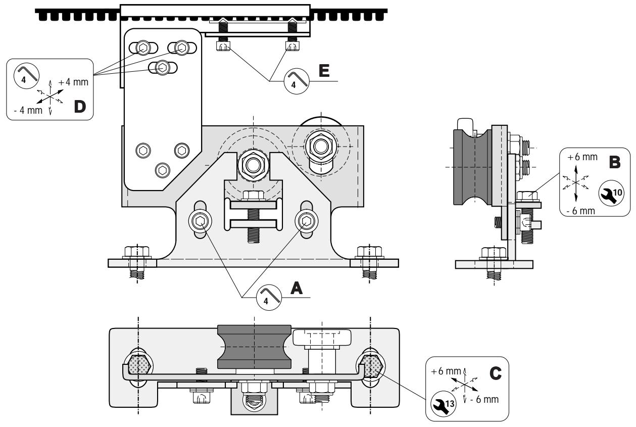 CAME CORSA 2 - VANTAIL/VANTAUX AVEC CHASSIS SANS PROFILE DE GUIDAGE INFERIEUR - 17
