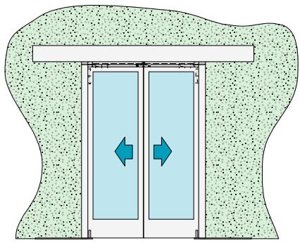 CAME MI6010 - Solution avec montage de la porte coulissante à l'intérieur: - 11