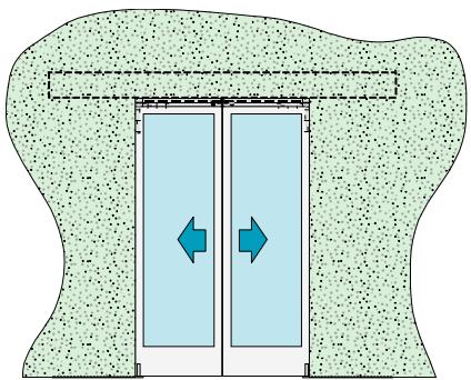 CAME MI6010 - Solution avec montage de la porte coulissante à l'intérieur: - 13