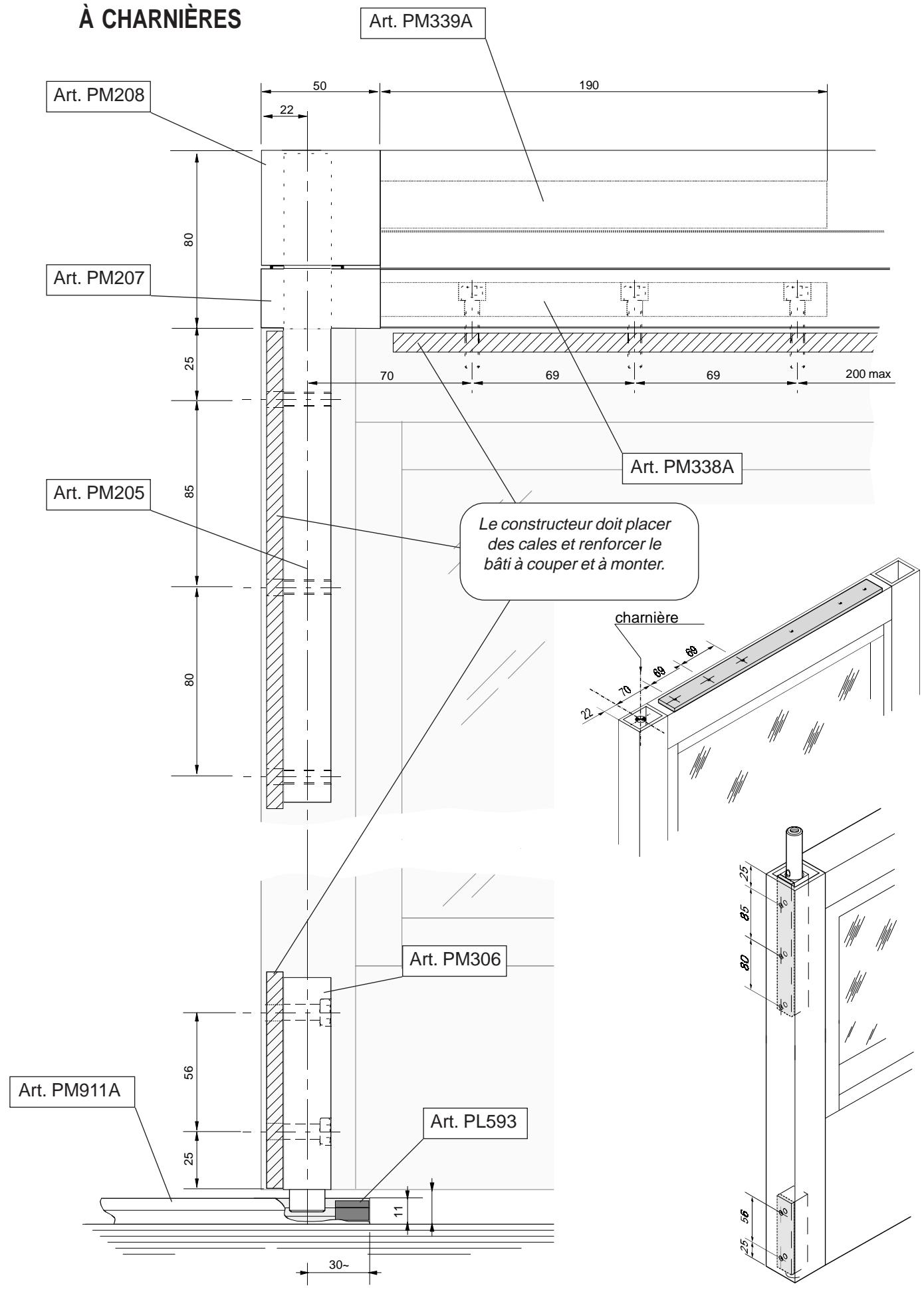 CAME MI6030 - Pour monter levantail fixe, - 4