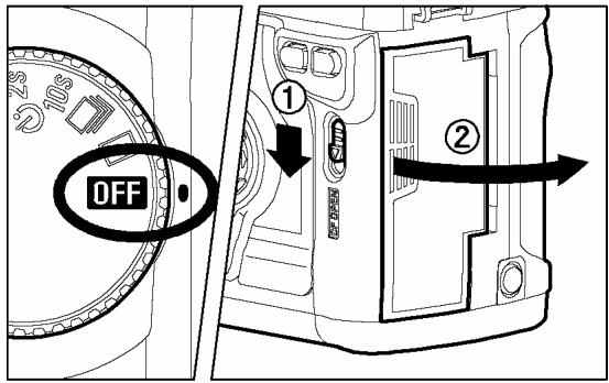 SIGMA SD10 - INSERTING AND REMOVING THE CF CARD - 1