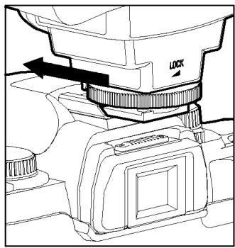 SIGMA EF-500 DG SUPER - ATTACHING AND REMOVING THE FLASH TO AND FROM THE CAMERA - 1