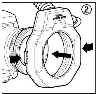 SIGMA EM-140 DG EO-ETTL - Mise en place du module Flash - 2
