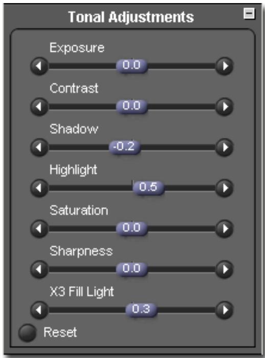 SIGMA PHOTO PRO 2.5 - Utilisation des curseurs de tonalités - 1