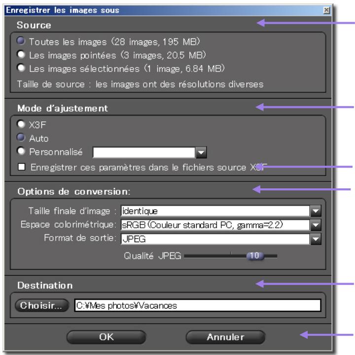 SIGMA PHOTO PRO 2.5 - Enregistrer les images sous... - 1