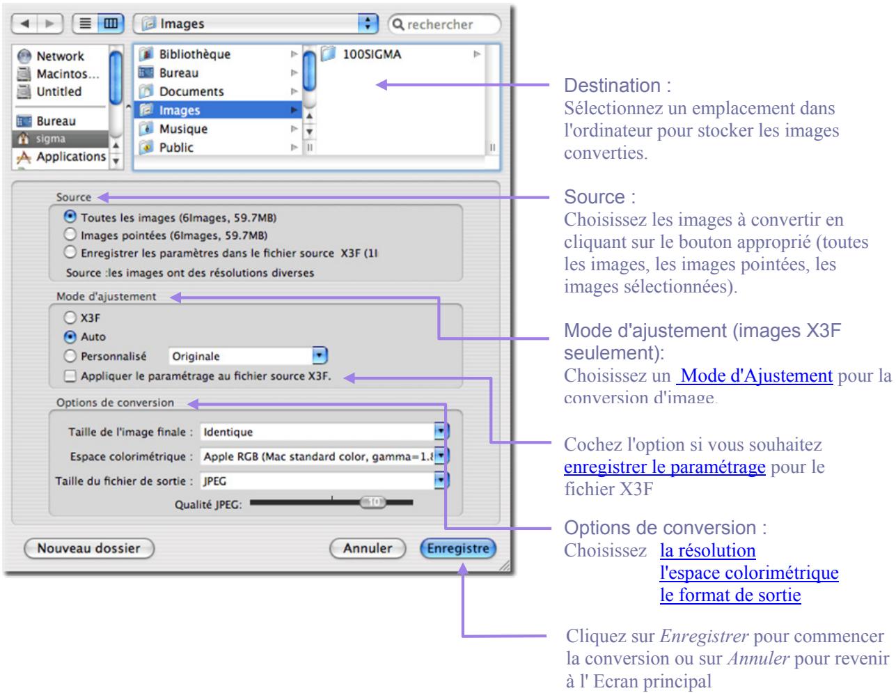 SIGMA PHOTO PRO 3.2 - Enregistrer les images sous... - 1