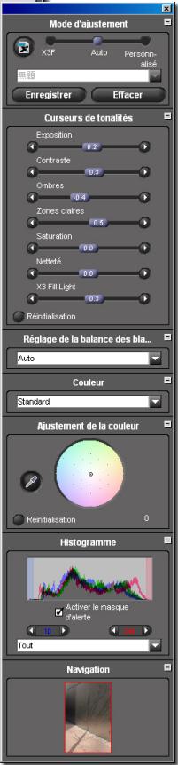 SIGMA PHOTO PRO 3.5 - Fenêtre d'Information - 2