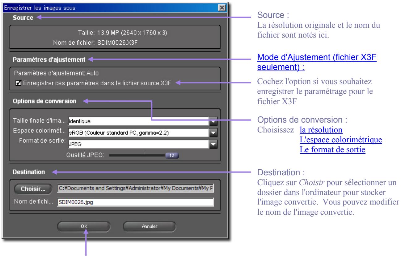 SIGMA PHOTO PRO 3.5 - La boîte de dialogue suivante apparait : - 1