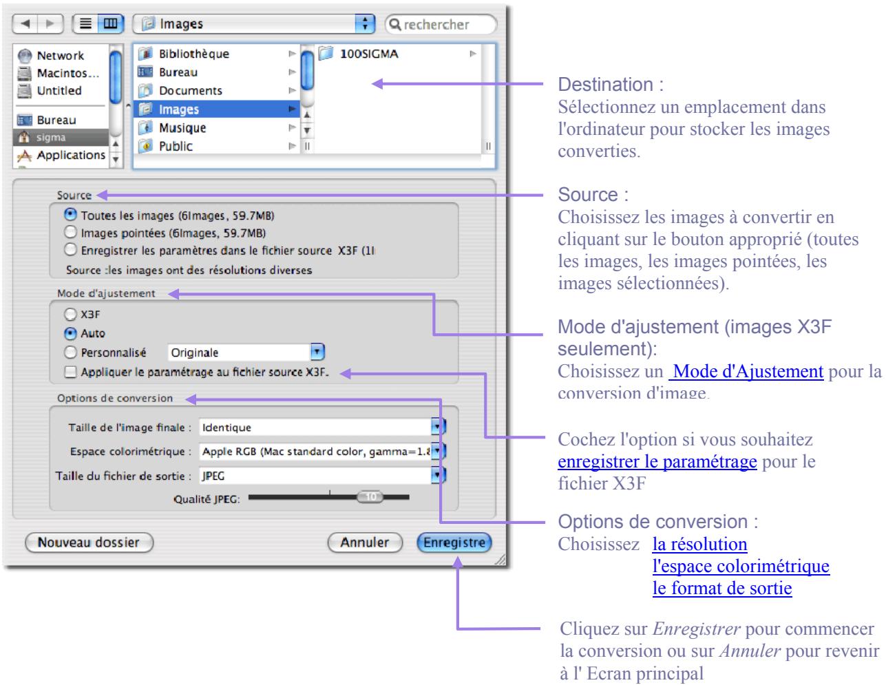 SIGMA PHOTO PRO 4.0 - Enregistrer les images sous... - 1