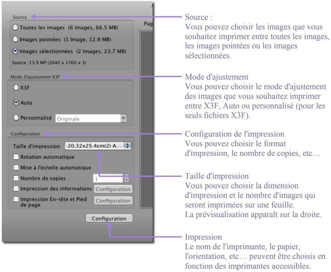 SIGMA PHOTO PRO 4.0 - Impression d'images à partir de l'écran principal ou de l'écran de visualisation - 3