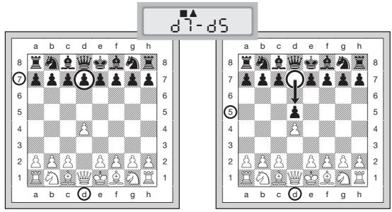 SAITEK CHESS EXPLORER - MAKING THE COMPUTER'S MOVE: AN EXAMPLE - 1