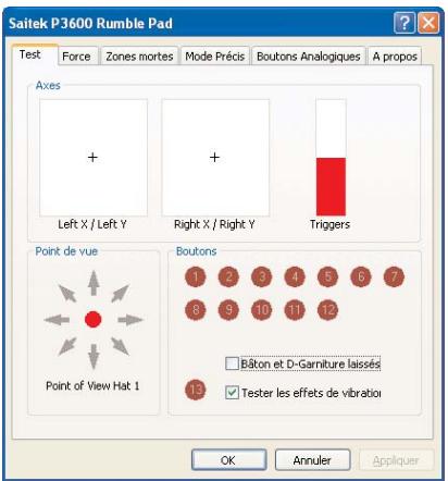 SAITEK CYBORG RUMBLE PAD - Configuration du PC gamepad - 1