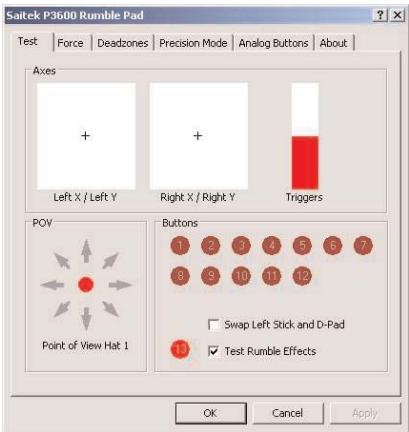 SAITEK CYBORG RUMBLE PAD - Configuring your Cyborg Rumble Pad - 1