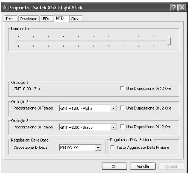 SAITEK X52 FLIGHT CONTROL SYSTEM - Mantenimento delle impostazioni del display multifunzionale (MFD) - 1