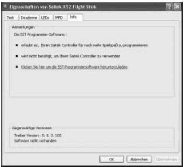 SAITEK X52 FLIGHT CONTROL SYSTEM - Hinweise und Versionsinformationen ansehen. - 1