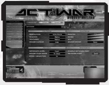 GAMES PC ACT OF WAR-DIRECT ACTION - Options - 1