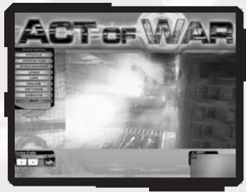 GAMES PC ACT OF WAR-DIRECT ACTION - MENU PRINCIPAL - 1