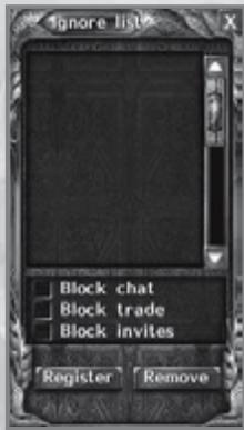 GAMES PC ARCHLORD - SYTÉME SOCIAL - LISTES D'AMIS ET DE JOUEURS À IGNORER - 2