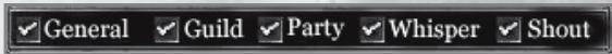 GAMES PC ARCHLORD - Options de discussions (en bas de l'affichage) - 1