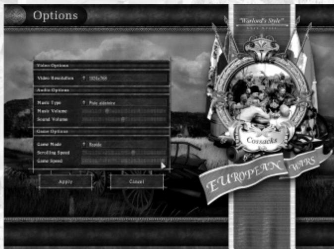 GAMES PC COSSACKS - OPTIONS - 1
