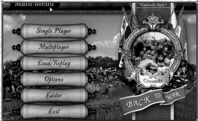 GAMES PC COSSACKS - Menu principal - 1