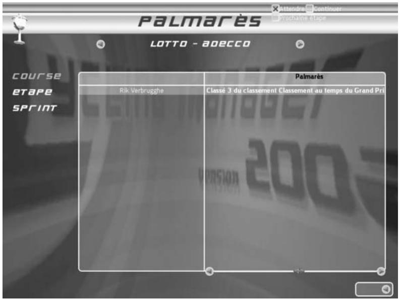 GAMES PC CYCLING MANAGER 2 - Palmarès - 1
