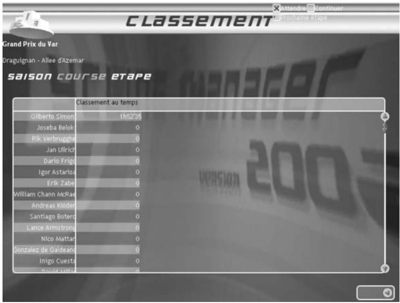 GAMES PC CYCLING MANAGER 2 - Classements - 1