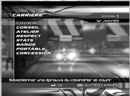 GAMES PC JUICED - MENUPRINCIPALDU MODECARRIÈRE - 1