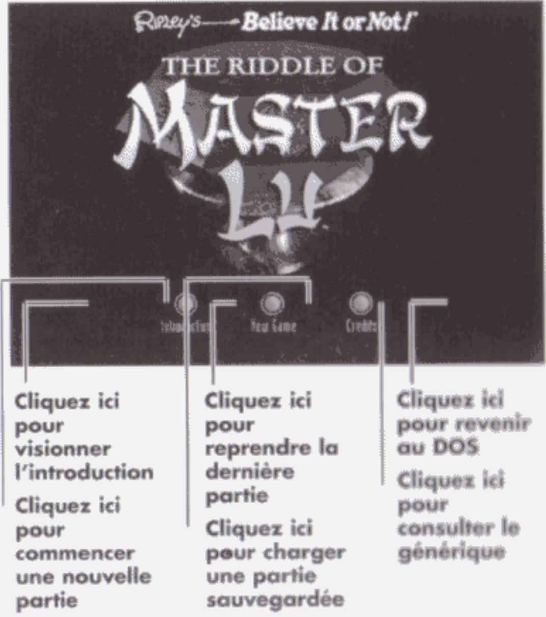 GAMES PC L ENIGME DE MAITRE LU - MENUPRINCIPAL - 1