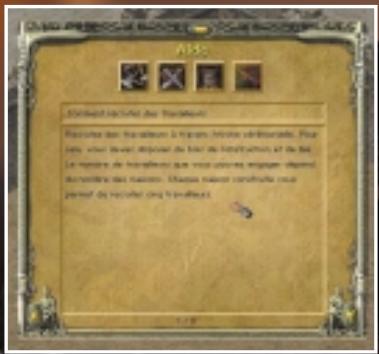 GAMES PC LE DESTIN DU DRAGON-LES TROIS ROYAUMES - Interface de l'Aide de la partie - 1