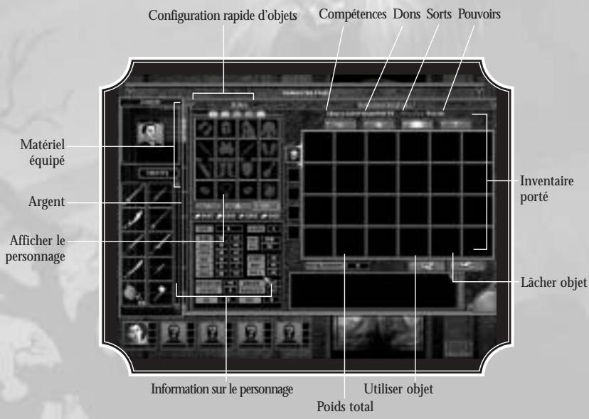 GAMES PC LE TEMPLE DU MAL ELEMENTAIRE-A GREYHAWK ADVENTURE - Écran de personnage/Inventaire - 1