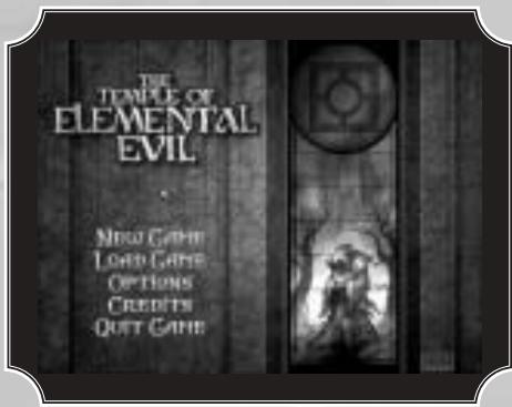 GAMES PC LE TEMPLE DU MAL ELEMENTAIRE-A GREYHAWK ADVENTURE - Menu principal - 1