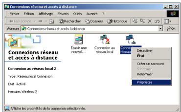 HERCULES WIRELESS G MODEM ROUTER - Windows 2000: Partager une connexion ADSL dans un réseau de type Infrastructure - 1