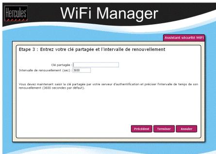 HERCULES WIRELESS G MODEM ROUTER - Si vous choisissez le type de sécurité PRO radius ou PRO 802.1x : - 2