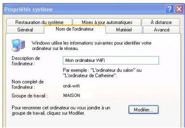 HERCULES WIRELESS G PCMCIA - Windows XP: Modifier le nom d'un groupe de travail - 1